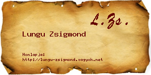 Lungu Zsigmond névjegykártya